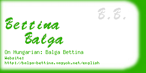 bettina balga business card